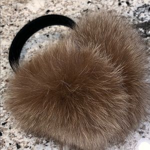 Fox fur earmuffs
